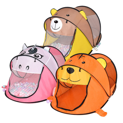 레인보우리퍼블릭 원터치 유아텐트 곰 호랑이 유니콘