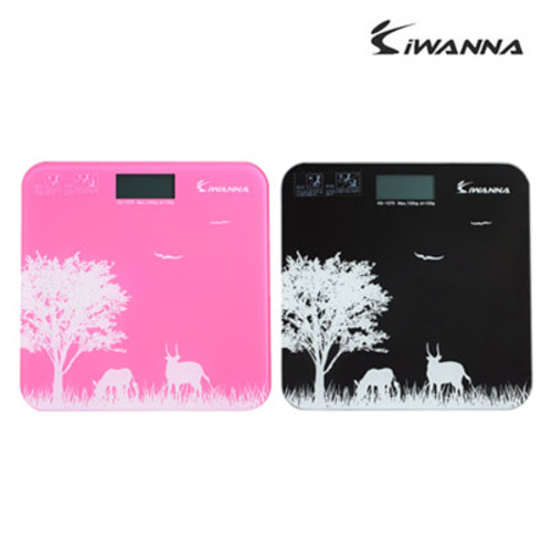 (iWANNA) 아이워너 디지털 체중계 KS-1070 (핑크,블랙)/휴대용/저울/헬스/무게/체중계/다이어트/전자/디지털/몸무게